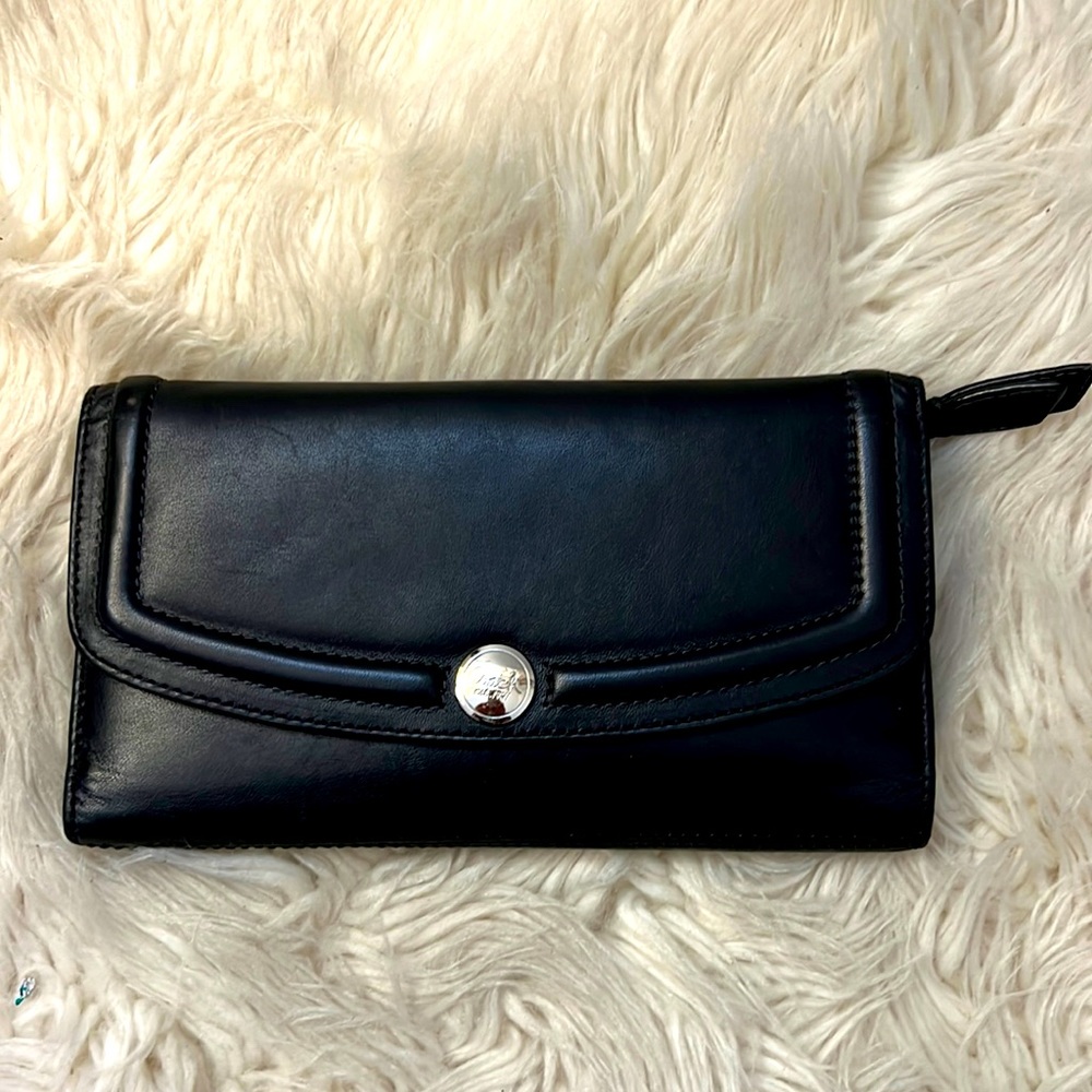 Coach black leather wallet